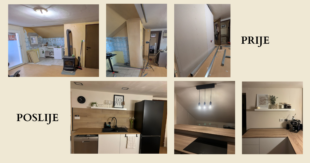 Premještaj kuhinje — nova lokacija, kompletna instalacija